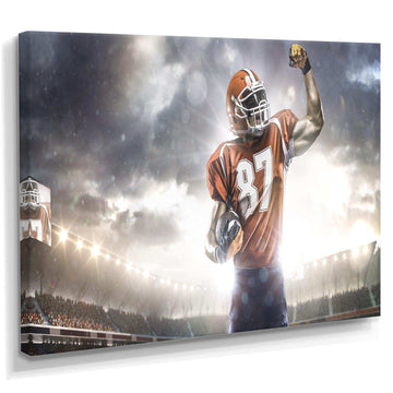 American Footballer on Stadium